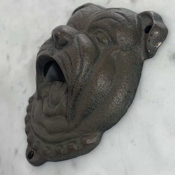 Pottery Barn BULLDOG Bottle Opener 4" Cast Iron Wall Mount Beer Opener Dawg EUC - Picture 3 of 7